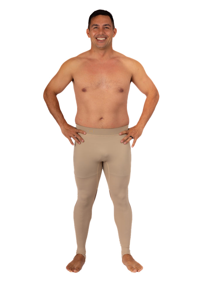 Tan Carvico Lycra Leggings